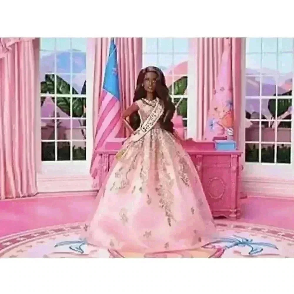 Barbie The Movie Collectible Doll President Barbie In Pink & Gold Dress